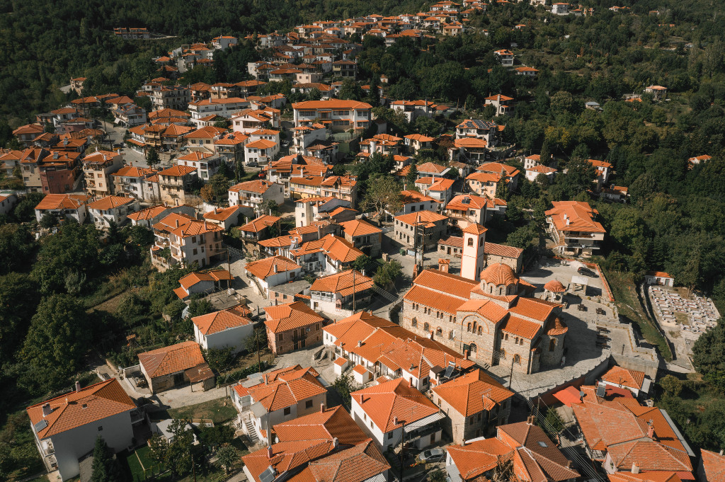 Airphoto of Taxiarchis village