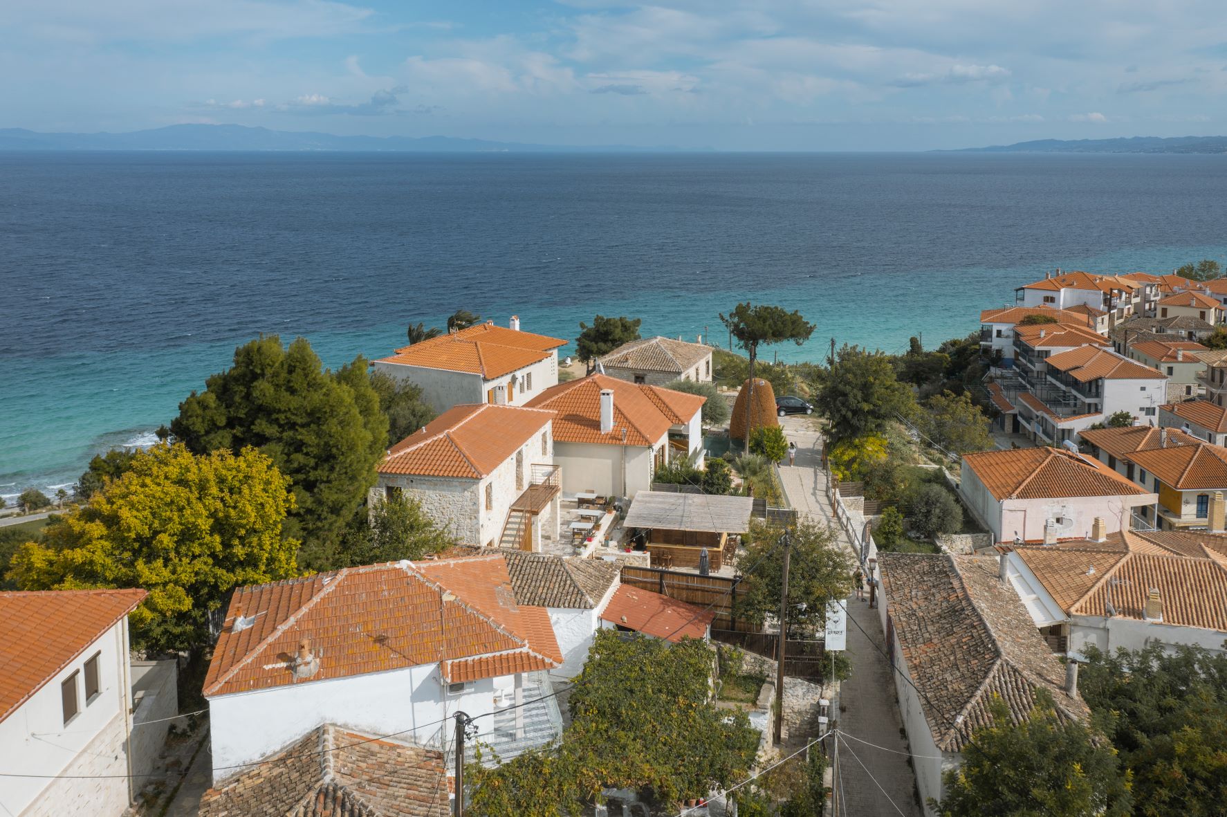 Panoramic view of Athitos (or Afitos) village