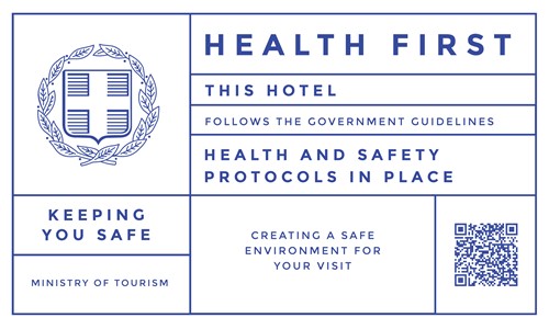 Health and safety protocol seal in Greece